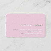 Eenvoudig Elegant Roze Getextureerd Professioneel Visitekaartje (Achterkant)