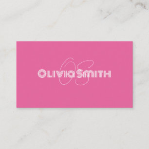 Eenvoudig Elegant Roze Minimalistisch Visitekaartj Visitekaartje