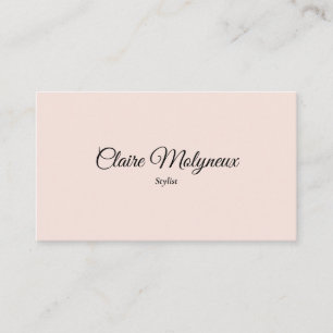 Eenvoudig Elegant Roze Roze Professioneel Schrift Visitekaartje