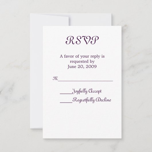 Eenvoudig Elegant RSVP (Voorkant)