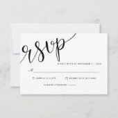 Eenvoudig Elegant RSVP Script Bruiloft (Voorkant)