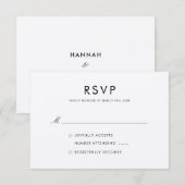 Eenvoudig elegant Rustic Brown Kraft Wedding RSVP Kaartje (Voorkant / Achterkant)