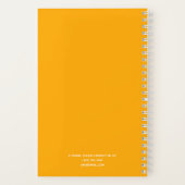 Eenvoudig elegant saffrongeel, gepersonaliseerd 5, notitieboek (Achterkant)