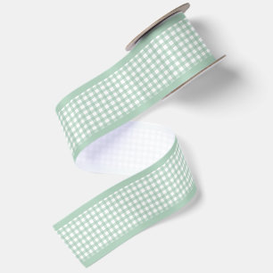 Eenvoudig Elegant Saliegroen Cottagecore Gingham Lint
