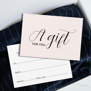 Eenvoudig Elegant Schoon Licht Pastel Cadeaubon Visitekaartje