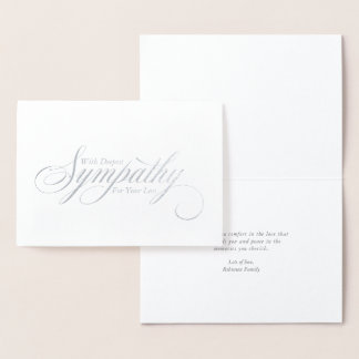 Eenvoudig Elegant Schrift Condoleance Folie Kaarten