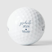 Eenvoudig Elegant Script Afstuderen 2024 Afstudere Golfballen (Voorkant)