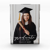 Eenvoudig Elegant Script Afstuderen Afstuderen Fot Fotoblokken (Voorkant)