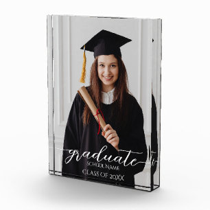 Eenvoudig Elegant Script Afstuderen Afstuderen Fot Fotoblokken