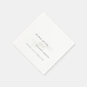 Eenvoudig Elegant Script Black & White Wedding Servet (Hoek)