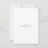 Eenvoudig elegant script bruiloft bedankkaart (Achterkant)