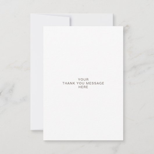 Eenvoudig elegant script bruiloft bedankkaart (Achterkant)