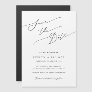 Eenvoudig Elegant Script Bruiloft Save The Date Ma