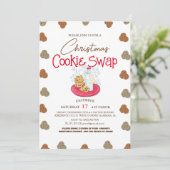 Eenvoudig Elegant Script Cookie ruil Kerstfeest  Kaart (Staand voorkant)