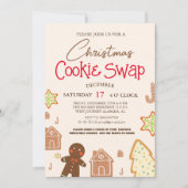 Eenvoudig Elegant Script Cookie Swap Kerstfeest Kaart (Voorkant)