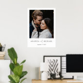 Eenvoudig Elegant Script Custom Photo Wedding Welk Poster (Thuiskantoor)