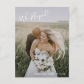 Eenvoudig elegant script dat we hebben verwijderd  aankondigingskaart (Voorkant)