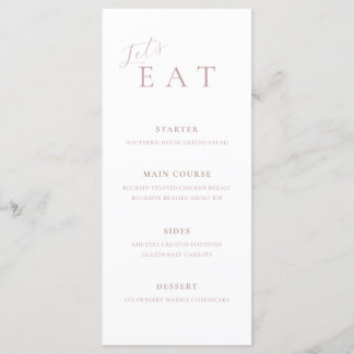 Eenvoudig Elegant Script Dinner Menu