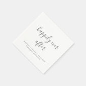 Eenvoudig elegant script gelukkig ooit na bruiloft servet (Hoek)