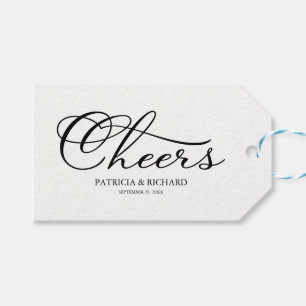 Eenvoudig Elegant Script juicht wijnfles Labels Cadeaulabel