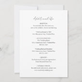 Eenvoudig Elegant Script Klassiek All In One Trouw Kaart (Achterkant)