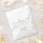 eenvoudig elegant script Liefde is zoete huwelijks Bedankzakje (Geknipt)