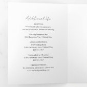 Eenvoudig Elegant Script Minimalist Classic Weddin Drieluik Uitnodiging (Binnenzijde eerst)