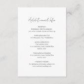 Eenvoudig Elegant Script Minimalist Classic Weddin Informatiekaartje (Voorkant)