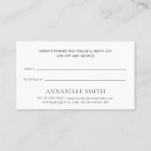 Eenvoudig Elegant Script Minimalist Modern Aanbevelingskaartje (Achterkant)