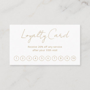 Eenvoudig Elegant Script Minimalist Modern Gold Klantenkaartje