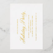Eenvoudig Elegant Script Modern Holiday Party Folie Uitnodiging (Voorkant)