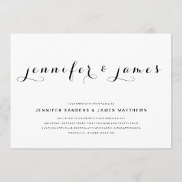 Eenvoudig Elegant Script | Moderne bruiloft uitnod Kaart