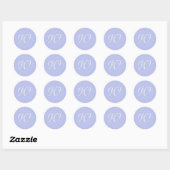 Eenvoudig Elegant Script Pastel Initiaal Envelope  Ronde Sticker (Vel)