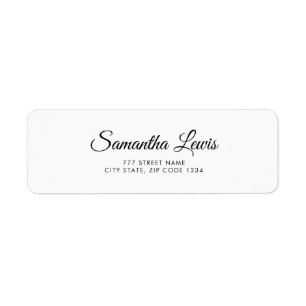 Eenvoudig Elegant Script Return Address Label