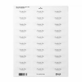 Eenvoudig Elegant Script Return Address Label (Full Sheet)