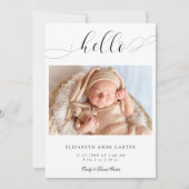 Eenvoudig Elegant Script Swash minimalistisch Mode Aankondiging (Voorkant)