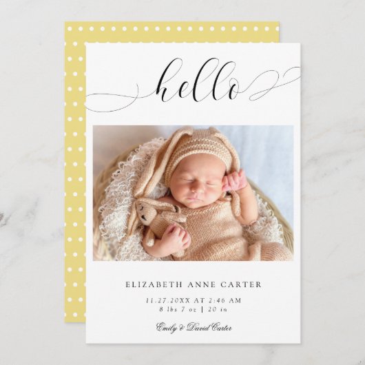 Eenvoudig Elegant Script Swash minimalistisch Mode Aankondiging (Voorkant / Achterkant)