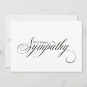 Eenvoudig Elegant Script Sympathy Card Aankondiging (Voorkant)