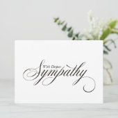 Eenvoudig Elegant Script Sympathy Card Aankondiging (Staand voorkant)