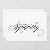 Eenvoudig Elegant Script Sympathy Card Aankondiging (Voorkant / Achterkant)
