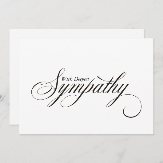 Eenvoudig Elegant Script Sympathy Card Aankondiging (Voorkant / Achterkant)