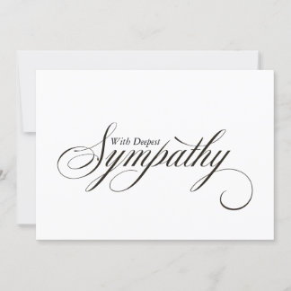 Eenvoudig Elegant Script Sympathy Card Aankondiging