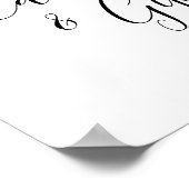 Eenvoudig elegant script trouwkaarten en cadeaubor poster (Hoek)