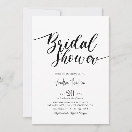 Eenvoudig Elegant Script-Vrijgezellenfeest Kaart (Voorkant)