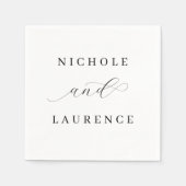 Eenvoudig Elegant Script Weddenschap Servet (Voorkant)