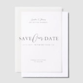 Eenvoudig Elegant Script Weddenschap Vellum Uitnodigingen (Offset)