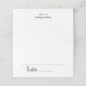 Eenvoudig elegant scriptwedtafel-nummer (Buitenkant ongevouwen)