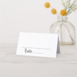 Eenvoudig elegant scriptwedtafel-nummer