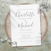 Eenvoudig Elegant Signature Script Weddenschap Kaart
