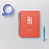 Eenvoudig Elegant Sinaasappel Weekly Maandelijks Planner